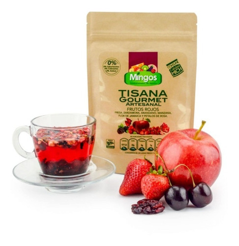 Imagen 2 de 8 de Tisana Frutos Rojos 250 Gramos. Artesanal Gourmet Mingos
