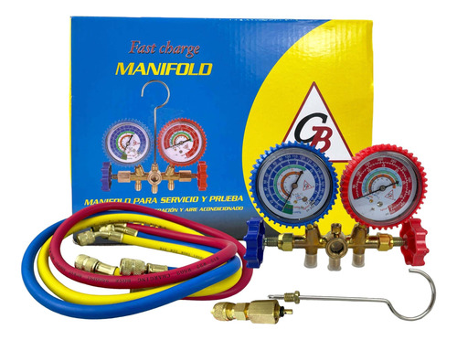 Juego Manómetros Refrigeración Manifold R134a R22 R404 R407c