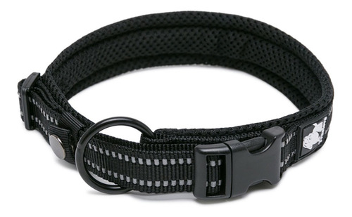 Imagen 1 de 6 de Truelove Collar Perros Acolchado Reflectivo Negro M