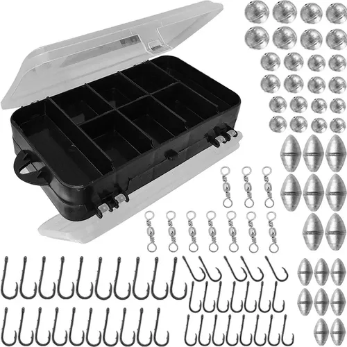 Kit Pesca Esportiva Summer Estojo Anzol Nickel Variedade Captura