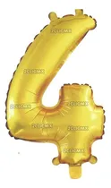 Comprar Globos Metalicos Numero Gigantes 80 Cm Dorado Cuatro 4