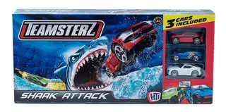 Pista Teamsterz Shark Attack Tiburón 3 Autos Original