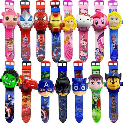 Marvel-reloj digital para niños, pulsera deportiva LED, informal, de  silicona, Spiderman, iron Man, Mickey y Minnie