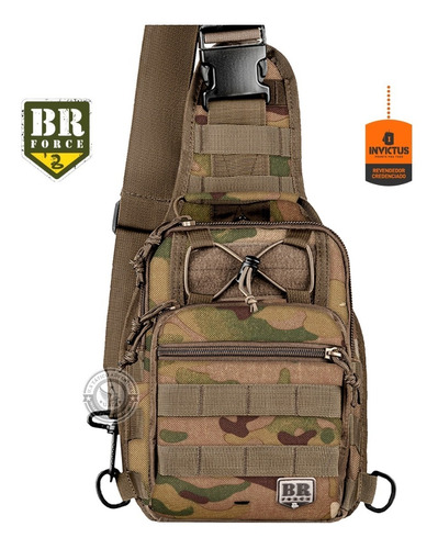 Mochila Bolsa Bornal Velado Camuflada 7l Patrulha Original