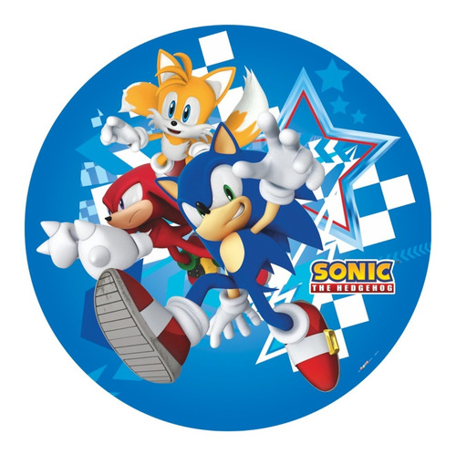 Painel Sublimado Redondo - Sonic - Alta Qualidade