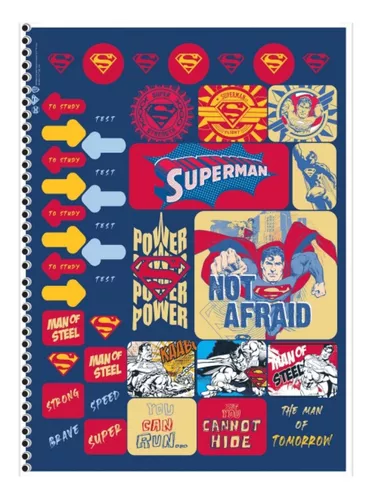 Caderno Superman Man of Steel Logo Filme 1 Matéria