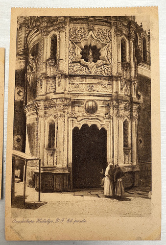 2 Postales Antiguas Hugo Brehme, Guadalupe Hidalgo El Pozito (Usado)
