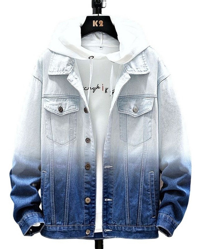 Chaqueta De  Jeans Degradada Chaqueta Nueva Para Hombre