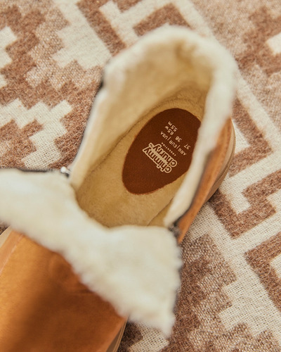 Bota Zipper Gamuza Camel