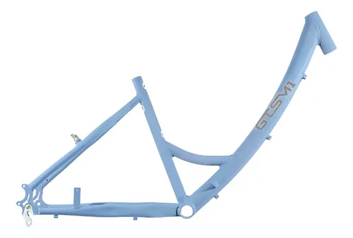 Quadro Aro 26 Alumínio Bicicleta Bike Retrô Cl Cor Azul Bebe