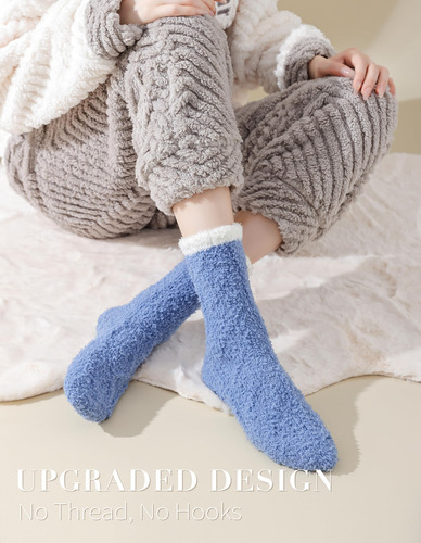 Calcetines Para Mujer, Cálidos Y Suaves Y Esponjosos,