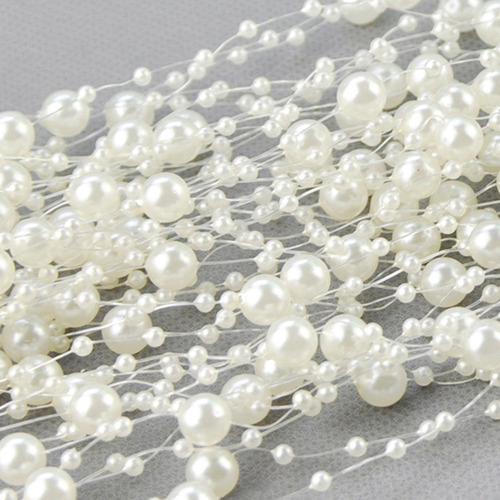 Perlas Artificiales H606 De 5 Metros, 8+3 Mm, Hilo De Pescar