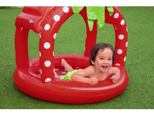 Imagen 5 de 9 de Pileta Inflable Con Techo Bestway 52387 Frutilla 26 Lt