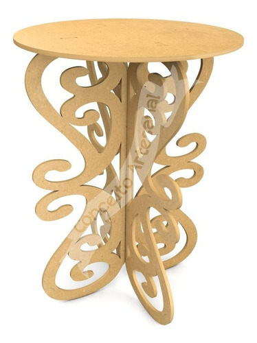 Mesa Para Bolo Redonda Decoração Festa Mdf Provençal Suporte