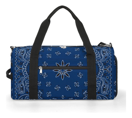 Bandana Cachemira Azul Impreso Bolsa Deporte Viaje Divertido