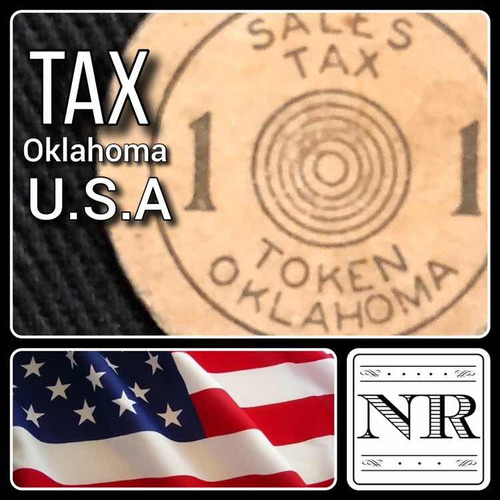 Imagen 1 de 4 de Impuesto Eeuu - Tax - Carton - Token - Ficha - Oklahoma