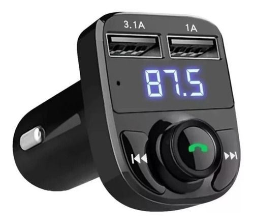 Transmisor Bluetooth Para Auto Manos Libres Cargador 2 Usb