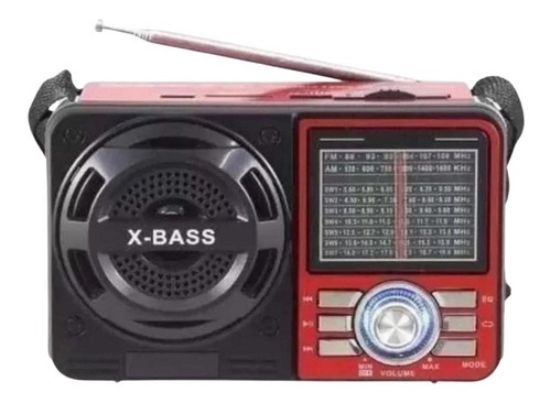 Rádio Vintage Retro Com Usb 1088 Vermelho - Booglee