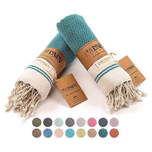 Evelynen Turkish Hand Towels For Bathroom & Kitchen Tow...