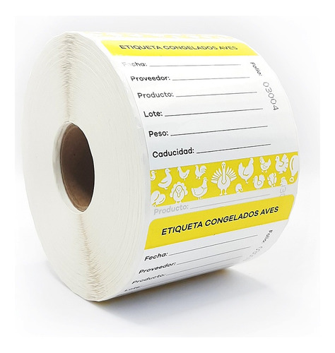 Etiquetas Sintéticas Dcontrol Congelados 8x8 / 1000 Pz