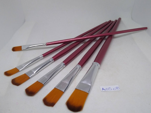 Imagen 5 de 7 de Nico 6 Pinceles Lengua De Gato N°s 2/4/6/8/10/12 (acs 08)