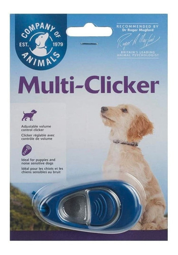 Clicker Adiestramiento Halti Canino-multi Clicker Para Perro Color Azul