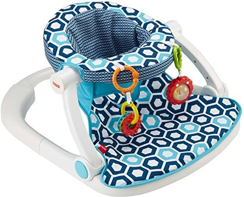 Fisher-price Sit-me-up Blue Geo Silla Al Piso Bebe