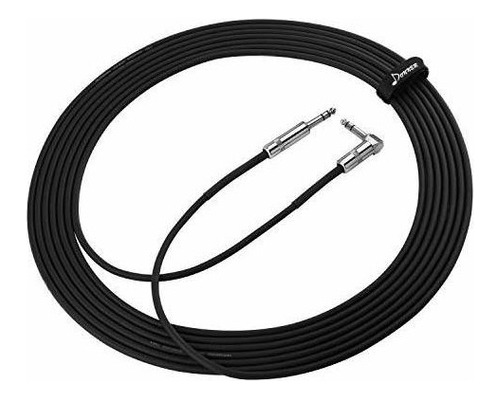 Donner 25ft Trs Cable De Conexion De Cable Balanceado Negro,