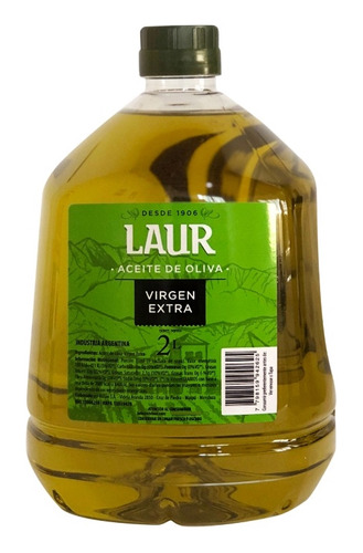 Aceite De Oliva Extra Virgen Sin Tacc X 2 Litros Laur 