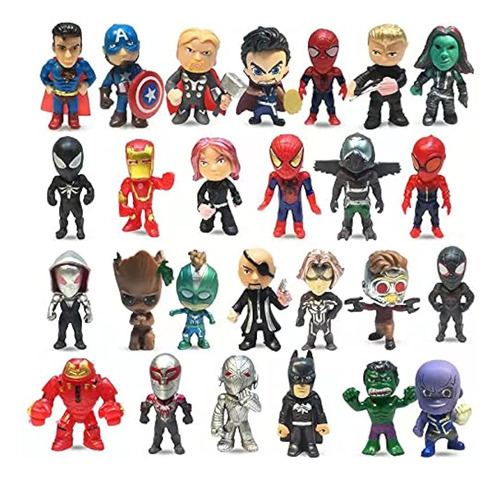 Jilang 26 Pieces Superhero Mini Action Figures Sets For Boys