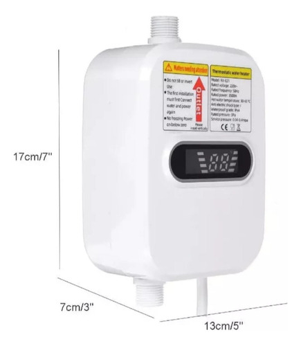 Mini Calentador Agua 220 Con Ducha Agua Caliente Instantánea