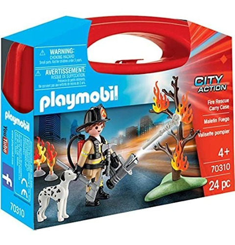 Playmobil Estuche De Transporte De Rescate De Incendios