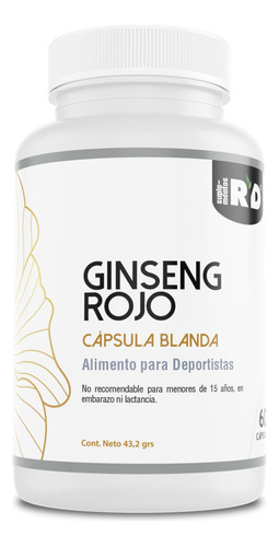 Ginseng Rojo 720mg 60 Cap Suplementos Ryd