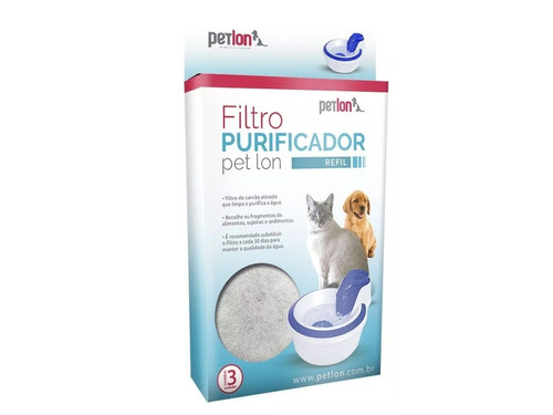 Filtro Purificador Refil Para Bebedouro Petlon