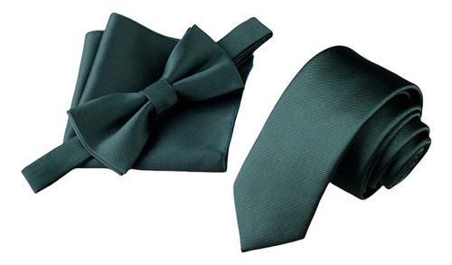 Pañuelo Corbata Slim Corbata Moño De Color Sólido Clásico Color Verde