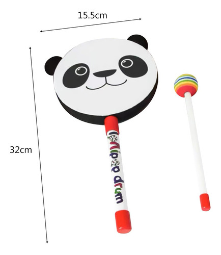 Tambor De Mano De Madera Para Niños, Juguete Musical Con
