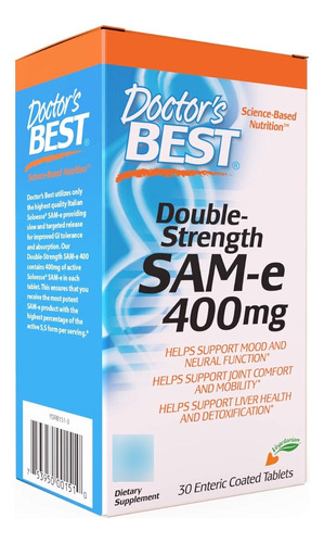 Sam-e 400 Mg Doctor's Best 30 Tabletas