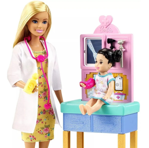 Barbie Profesiones Quiero Ser Pediatra Doctora, Accesorios.