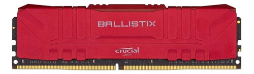 Memoria RAM Ballistix gamer color rojo 8GB 1 Crucial BL8G30C15U4