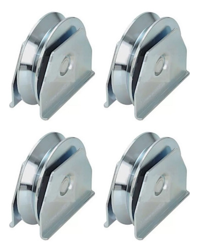 Kit De 4 Ruedas De 8cm Con Base Para 800 Kg Tipo Master Rail