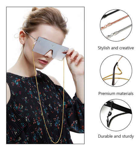 4 Piezas De Correa Para Gafas Creativas, Cadena De Gafas Chi