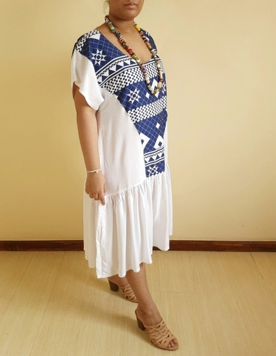 Imagem 2 de 5 de Vestido Feminino Tecido Tônia