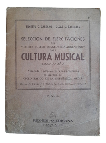 Primer Solfeo Folklorico Argentino  ---- Galeano / Bareilles