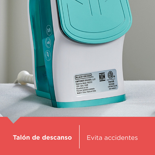 Plancha De Vapor Black+decker Tanque 250ml Verde, Irbd352 Color Verde