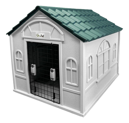 Casa Termica Para Perros Con Puerta Razas Medianas 98x84x82 Color Verde