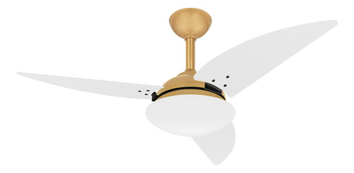 Ventilador Teto Dourado Class 3 Pás Silencioso Ventax 220v Cor das pás Branco Diâmetro 113 cm Material das pás MDF