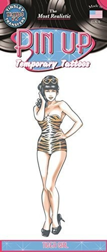 Tinsley Transfiere Tiger Girl Pin Up Temporary Fx 273ki