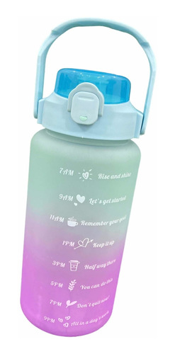 Termo Cooler Vaso Motivacional Deportivo 2 Litros Multicolor