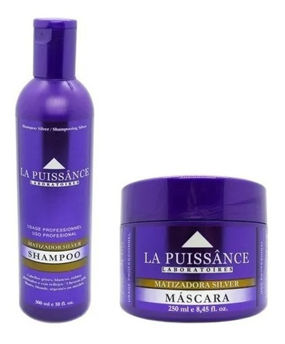 Kit Shampoo Matizador Violeta + Mascara Silver La Puissance 