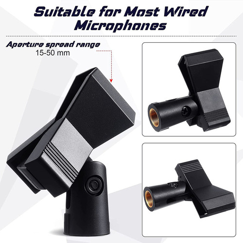 Soporte De Clip Para Micrófono De 4 Piezas Con 4 Adaptadores